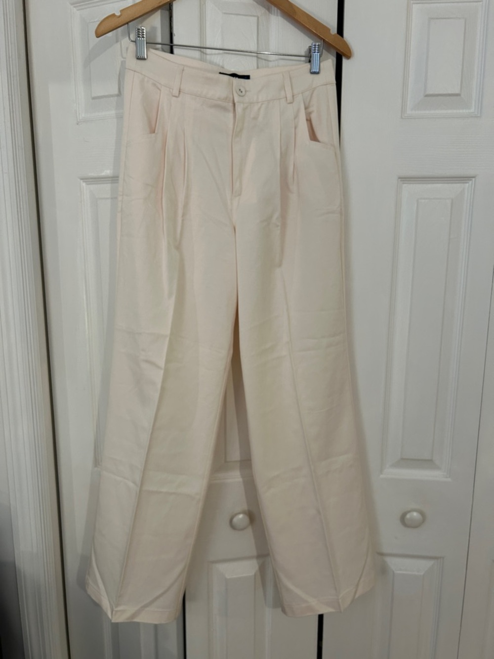 NWOT PAIGE Cream Wide-Leg Pants sz 4